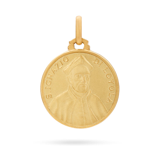 YELLOW GOLD SAINT IGNATIUS OF LOYOLA MEDAL