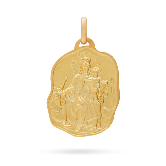 IRREGULAR MEDAL OF THE SCAPULAR IN YELLOW GOLD