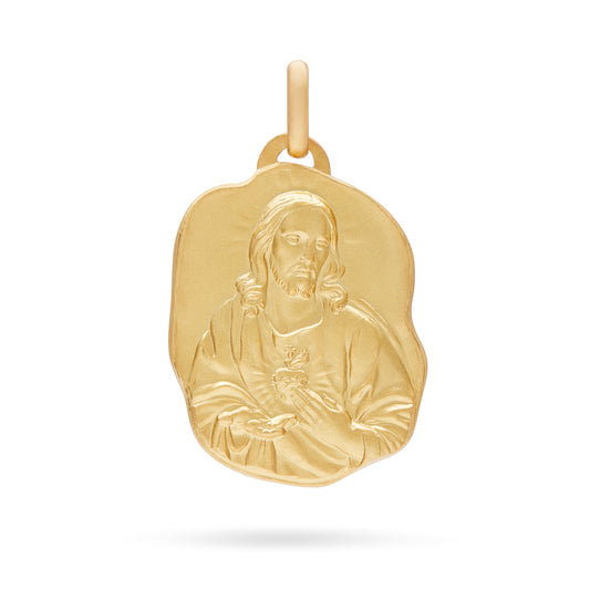 IRREGULAR MEDAL OF THE SCAPULAR IN YELLOW GOLD