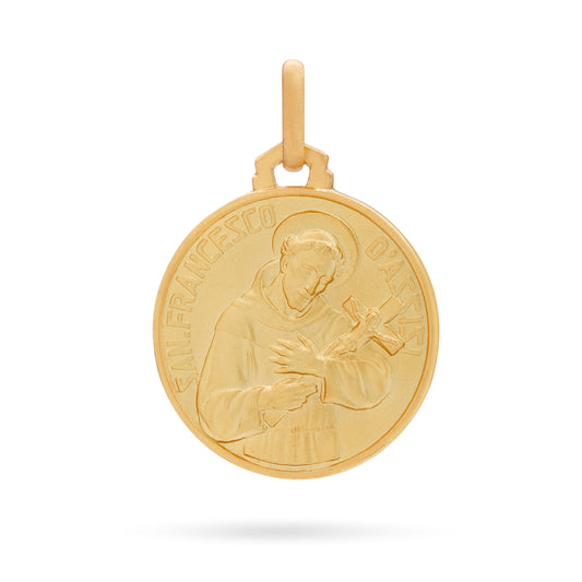 Saint Francis Medal in Yellow Gold