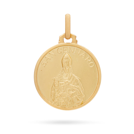 YELLOW GOLD SAN GENNARO MEDAL
