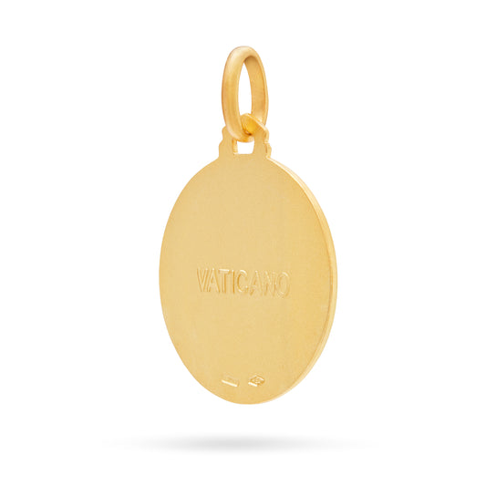 SACRED HEART OF MARY MEDAL IN YELLOW GOLD