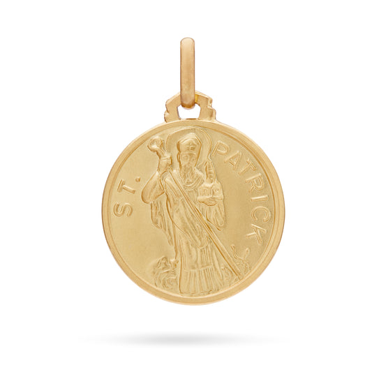 SAINT PATRICK MEDAL YELLOW GOLD
