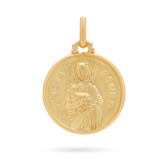 YELLOW GOLD SAINT AGNES MEDAL