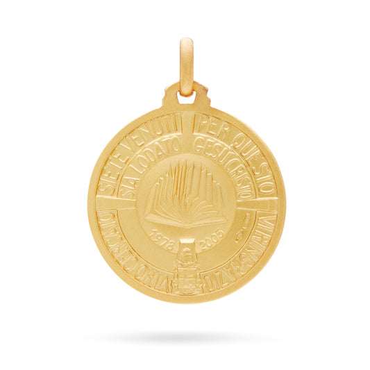 JOHN PAUL II MEDAL AND GOSPEL YELLOW GOLD