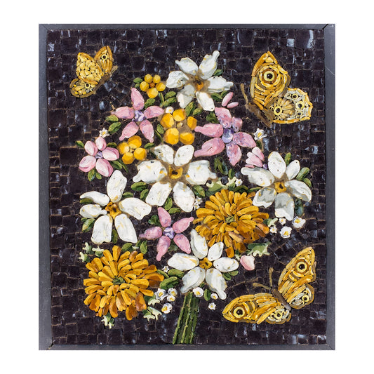 Mosaic Flowers and Butterflies
