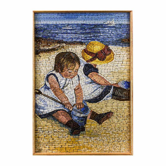 Mosaic Little Girls on the Beach
