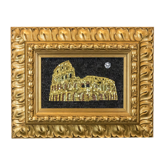 Mosaico El Coliseo con Detalles Dorados