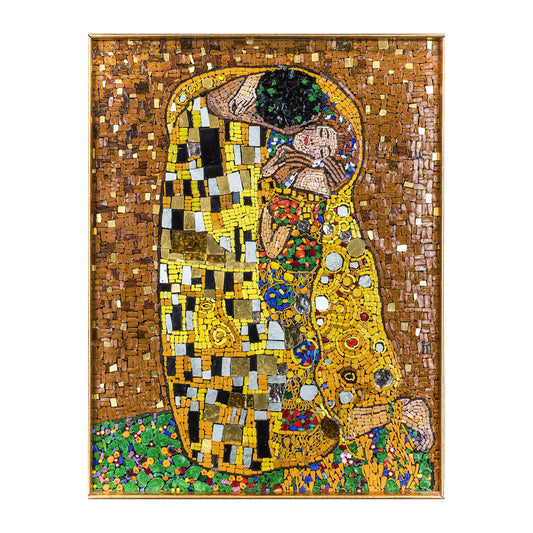 Detalle del mosaico del beso de Klimt