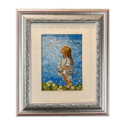 Mosaic Girl Who Looks At The Moon