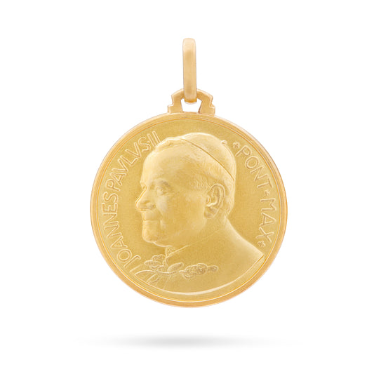 SAINT JOHN PAUL II AND SAINT PETER GOLD DOUBLE-SIDED MEDAL
