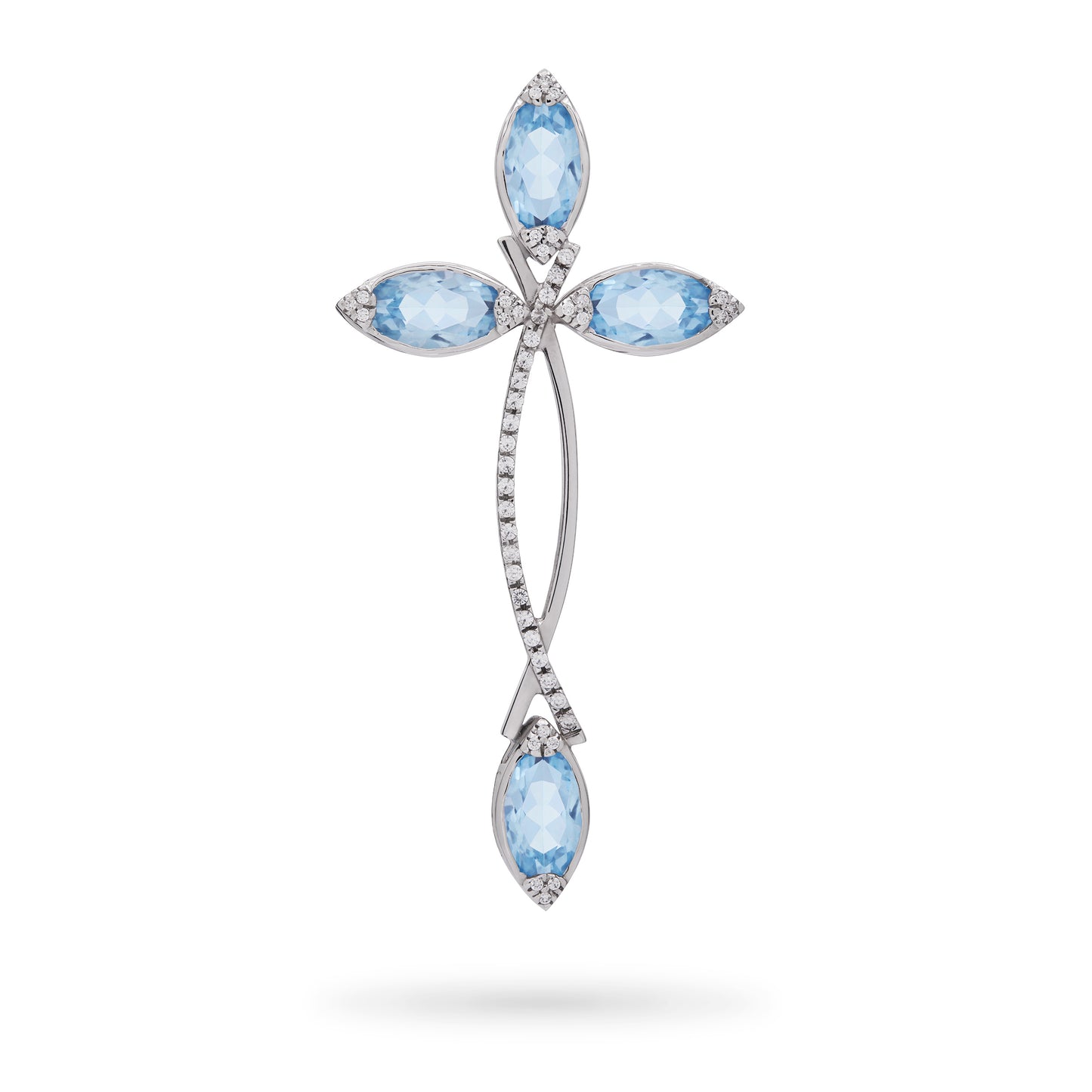 CRUZ DE ORO BLANCO Y AGUA DE MAR
