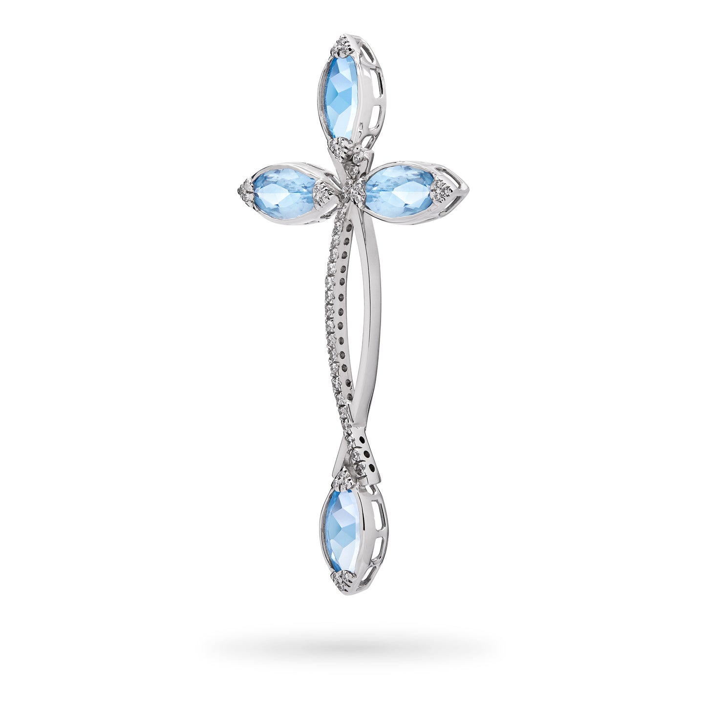 CRUZ DE ORO BLANCO Y AGUA DE MAR