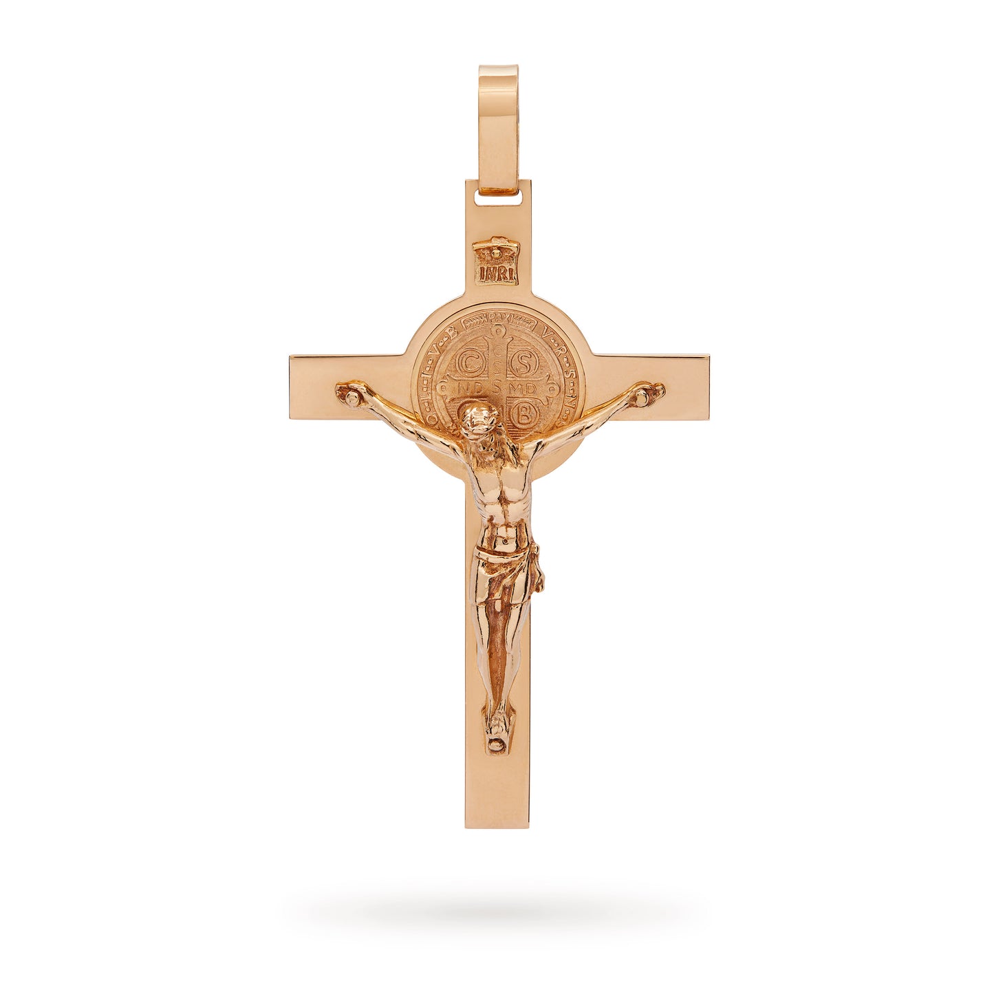 CRUCIFIX YELLOW GOLD SAINT BENEDICT