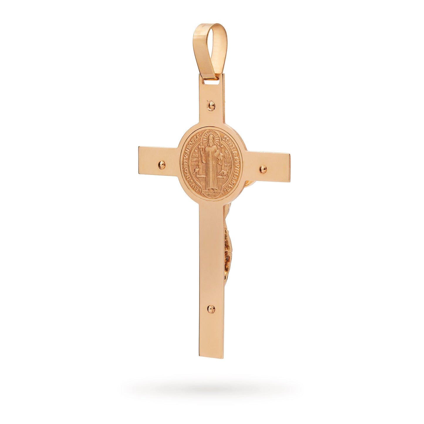 CRUCIFIX YELLOW GOLD SAINT BENEDICT