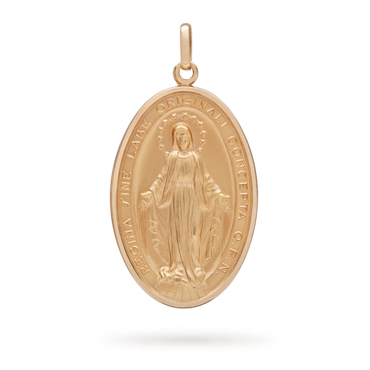 MIRACULOUS VIRGIN YELLOW GOLD MEDAL
