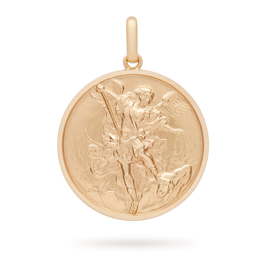 SAINT MICHAEL YELLOW GOLD MEDALLION