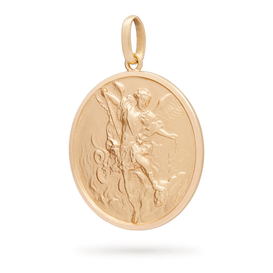 SAINT MICHAEL YELLOW GOLD MEDALLION