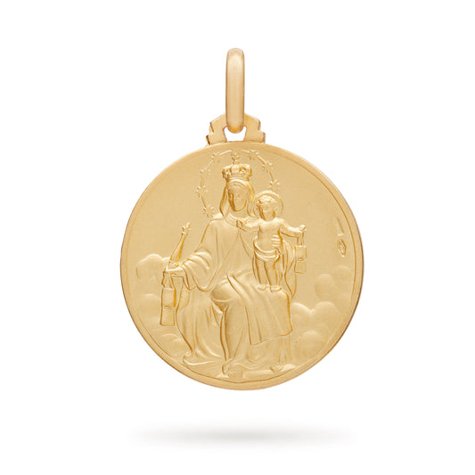 YELLOW GOLD SCAPULAR MEDAL