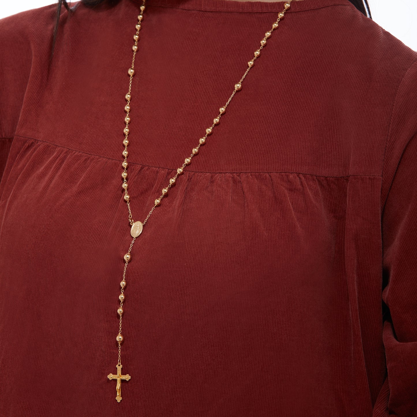 ROSARIO VIRGEN MILAGROSA ORO AMARILLO