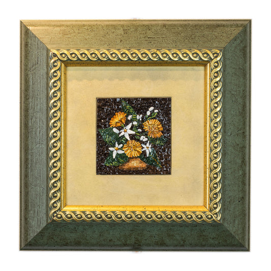 White and Yellow Flowers Mosaic
