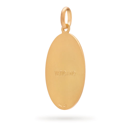 OUR LADY OF GUADALUPE OVAL GOLD MEDAL