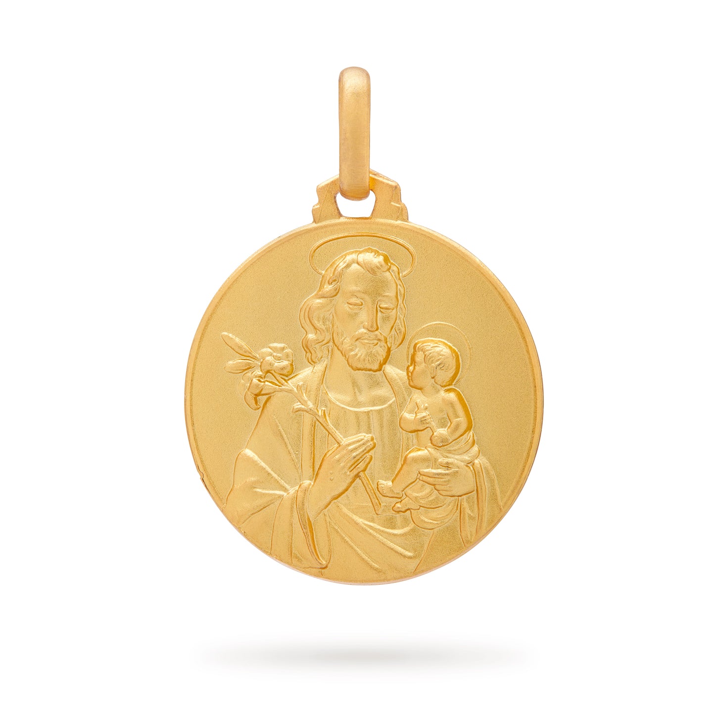 MEDALLA DE SAN JOSÉ DE ORO AMARILLO