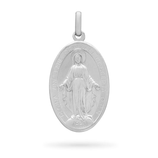 MIRACULOUS MEDAL IN WHITE GOLD