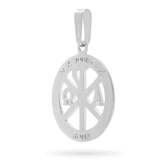 PEACE CROSS MEDAL IN WHITE GOLD