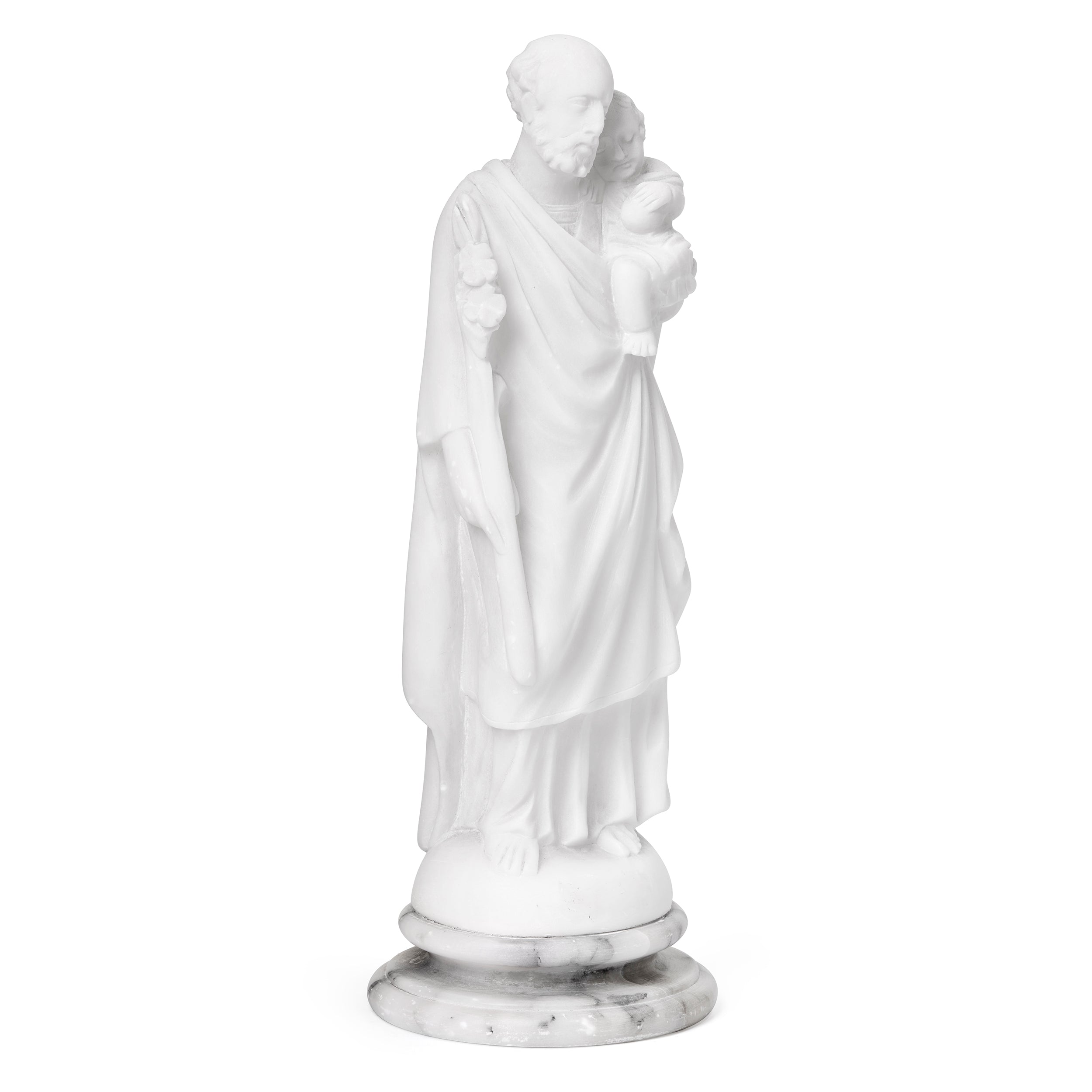 Sculpture in Alabaster and Marble of Saint Joseph