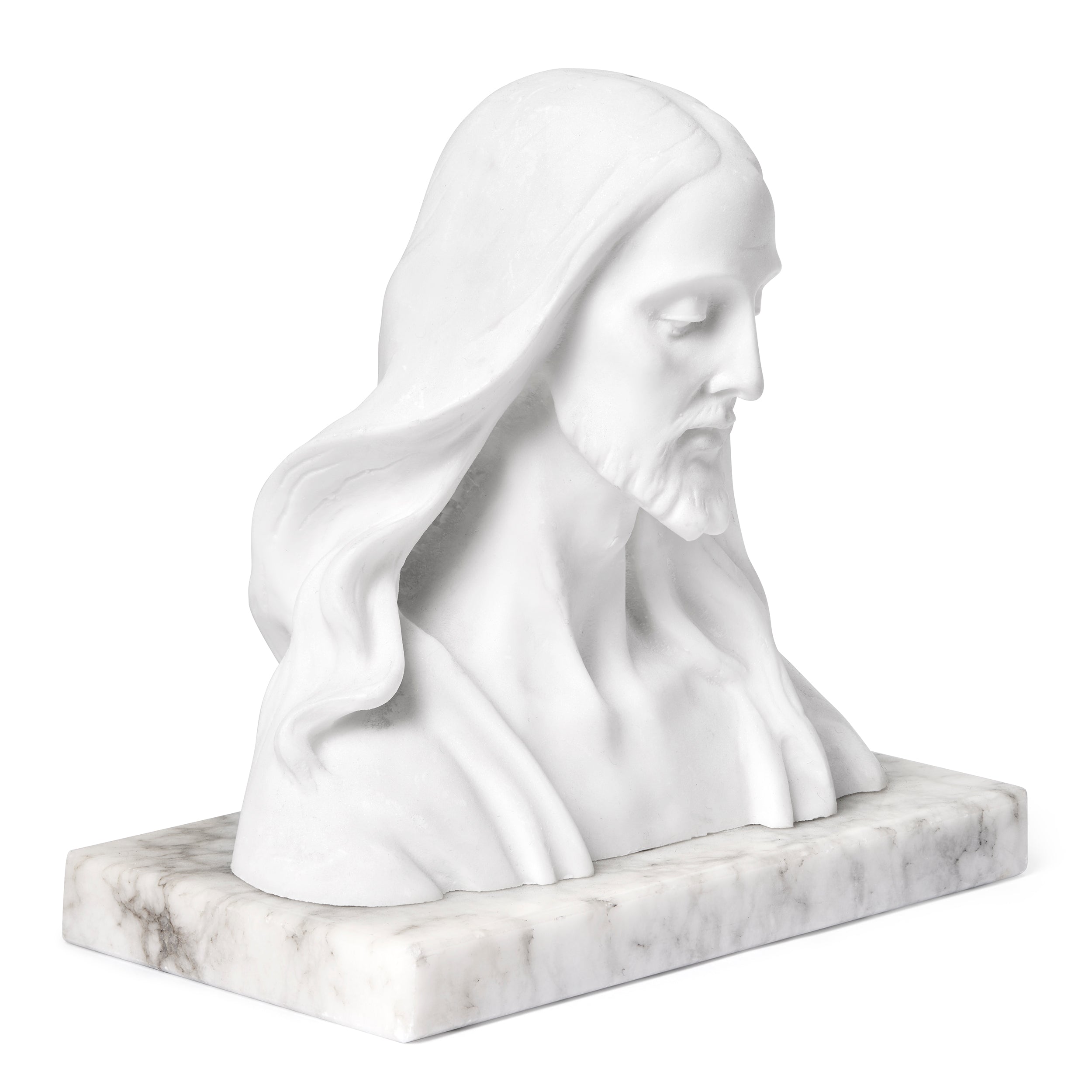 Bust in Alabaster and Marble of Christ