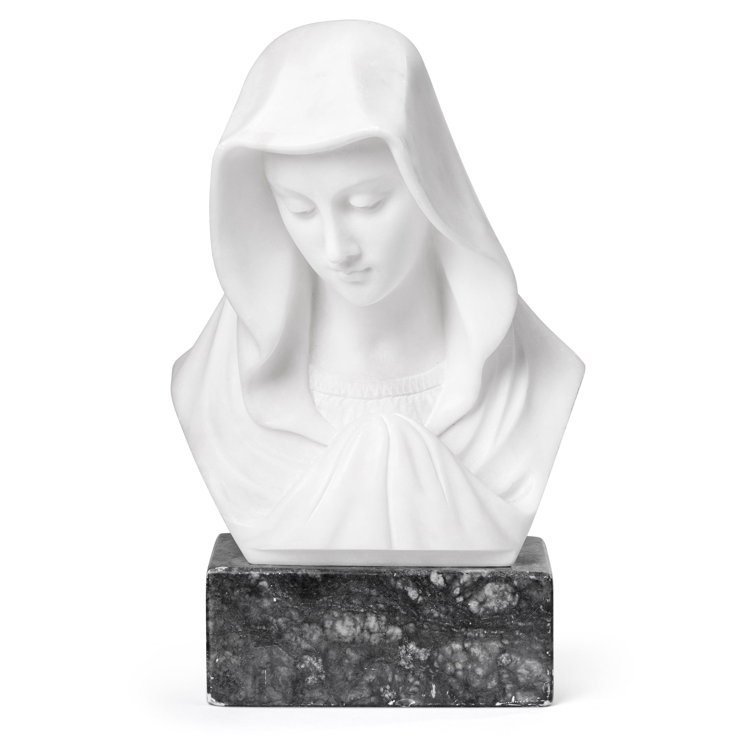 Bust in Marble of the Madonna with Veil