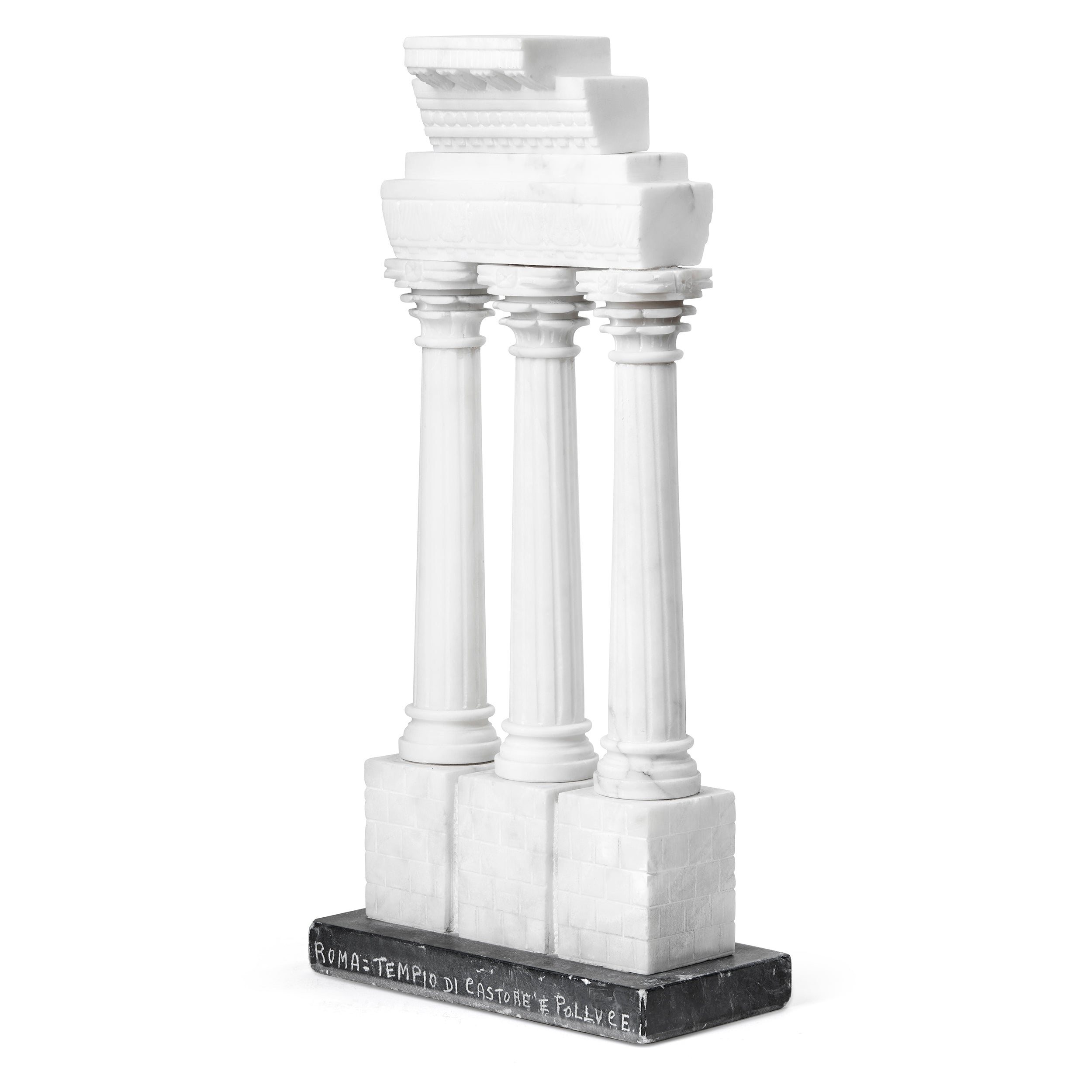 Sculpture in Alabaster and Marble of the Three Columns of the Temple of Castor and Pollux