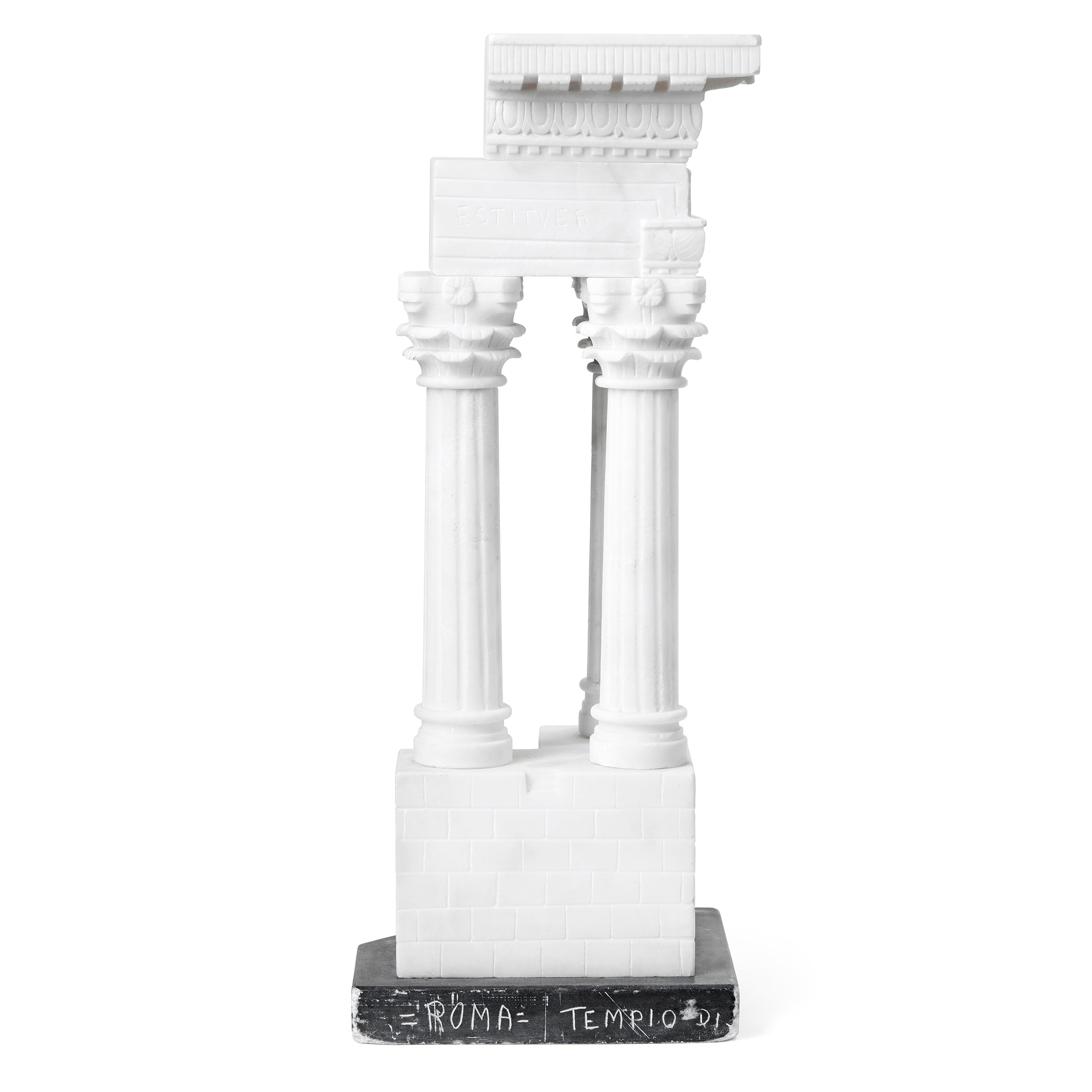 Sculpture in Alabaster and Marble of the Three Columns of the Temple of Vespasian