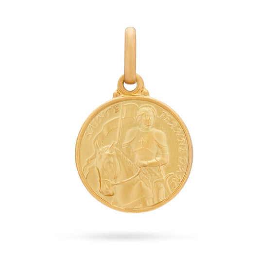 MEDALLA DE ORO AMARILLO DE SANTA JUANA DE ARCO