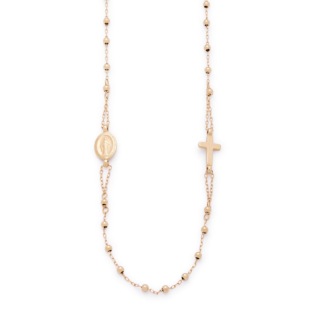 COLLAR ROSARIO ORO AMARILLO