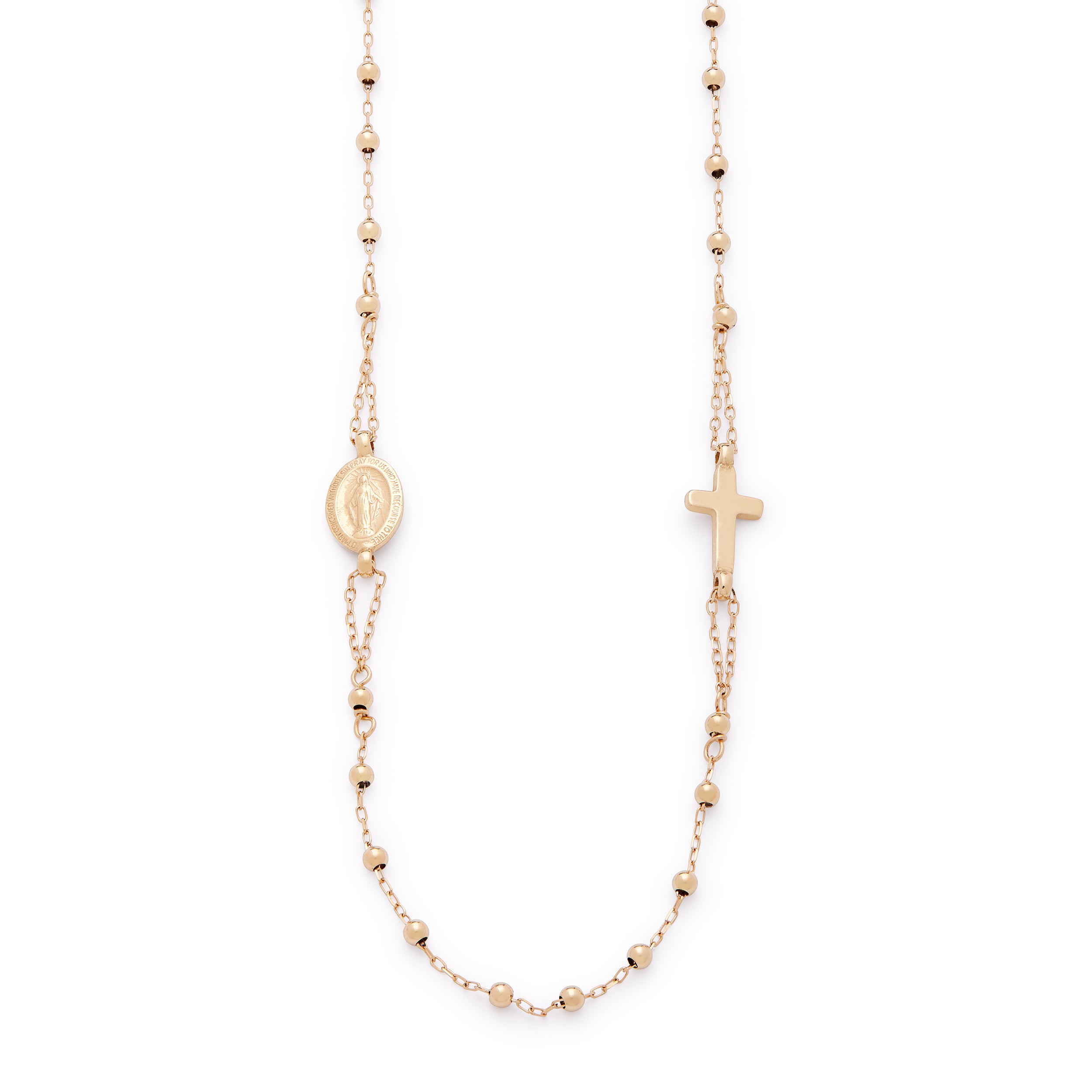 COLLAR ROSARIO ORO AMARILLO
