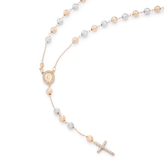 YELLOW AND WHITE GOLD ROSARY