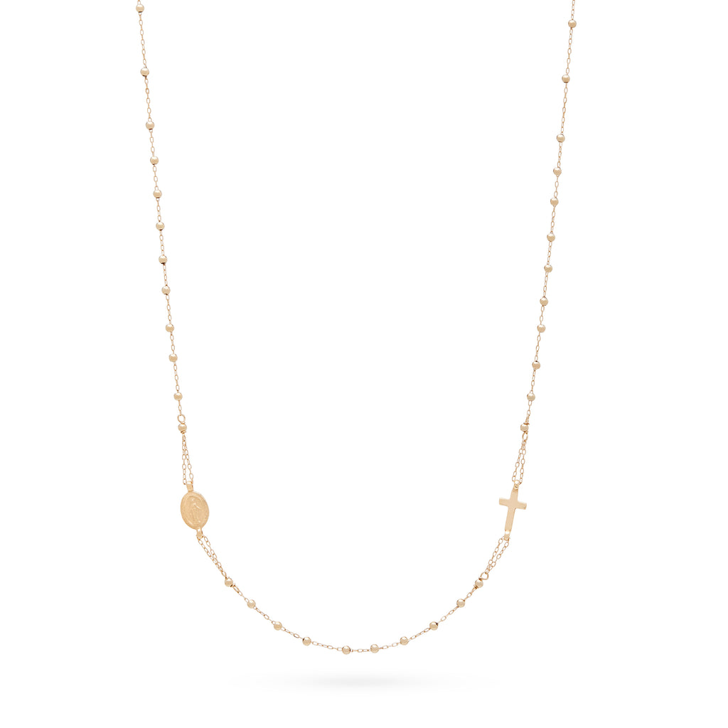 COLLAR ROSARIO ORO AMARILLO