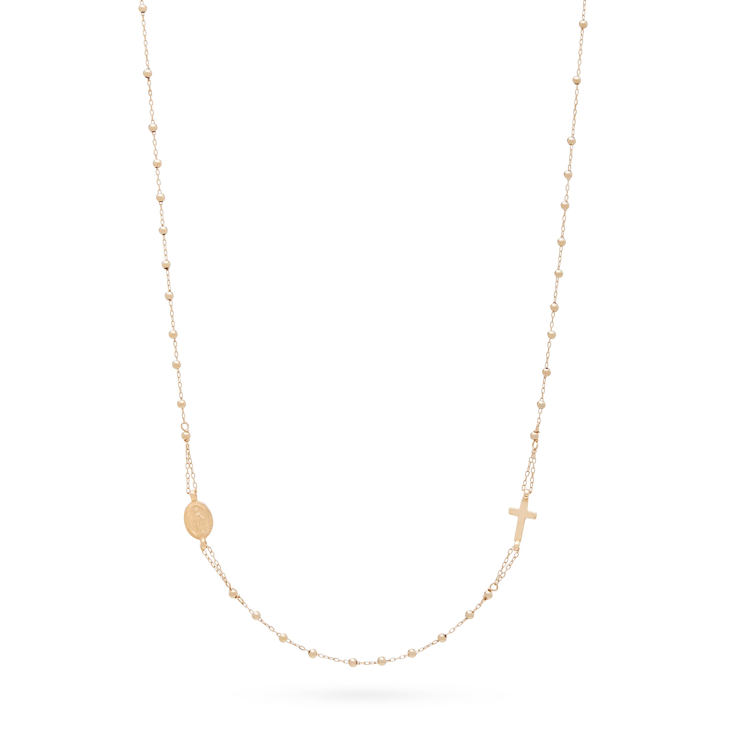 COLLAR ROSARIO ORO AMARILLO