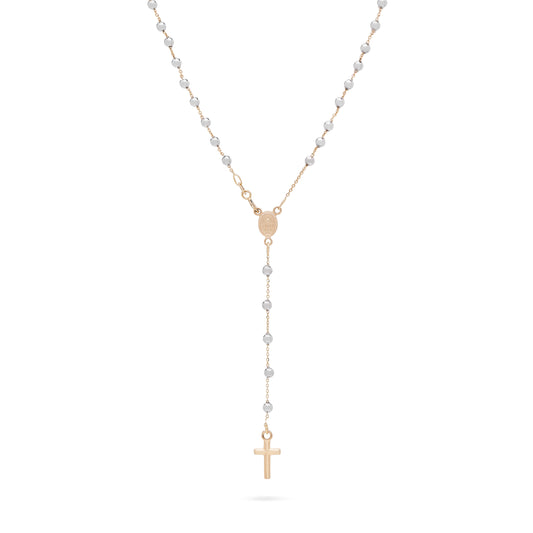 WHITE AND YELLOW GOLD ROSARY