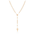 ROSARIO DE ORO AMARILLO CON CRUZ DE SAN BENEDICTO