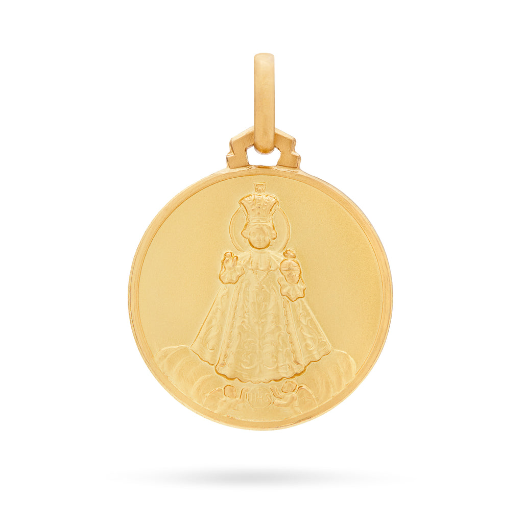MEDAGLIA BAMBINO DI PRAGA IN ORO GIALLO