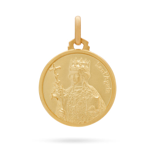 MEDALLA DE ORO AMARILLO SANTA AGATA