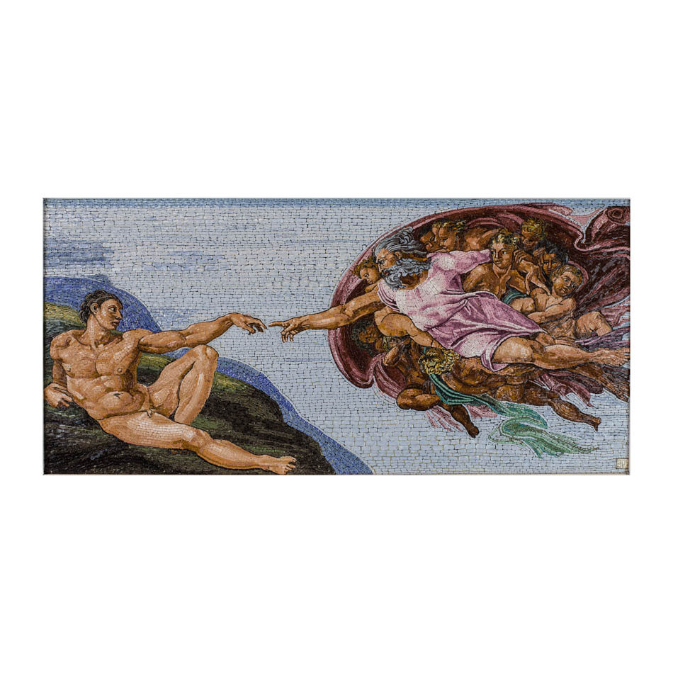 Mosaico La Creación de Adán