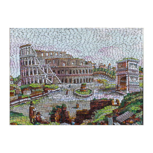 Mosaico Vista del Coliseo desde la plaza