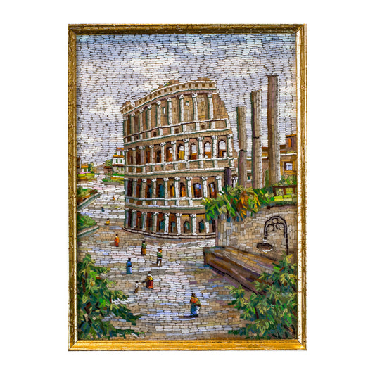 Vista lateral del mosaico del Coliseo