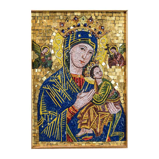 Mosaic Madonna of Perpetual Help with Angels