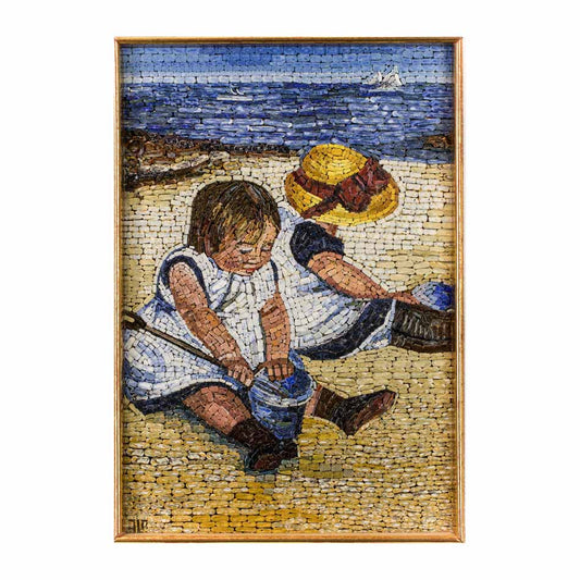 Mosaic Little Girls on the Beach