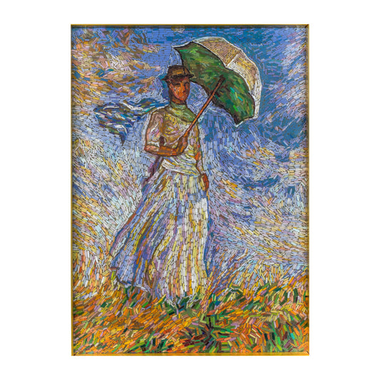 Mosaic Lady with Umbrella